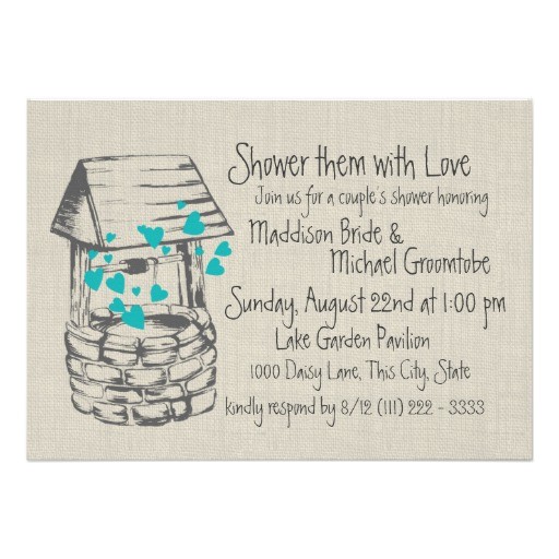 Bridal Shower Invitation Wording Ideas Wishing Well Bridal Shower Invitations Bridal Shower Invitation