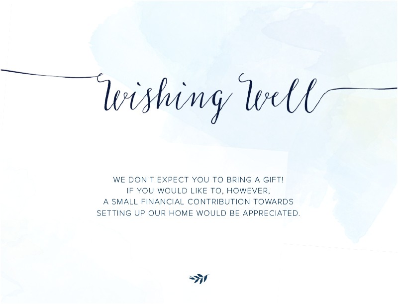 Bridal Shower Invitation Wording Ideas Wishing Well Clouds Digital Printing