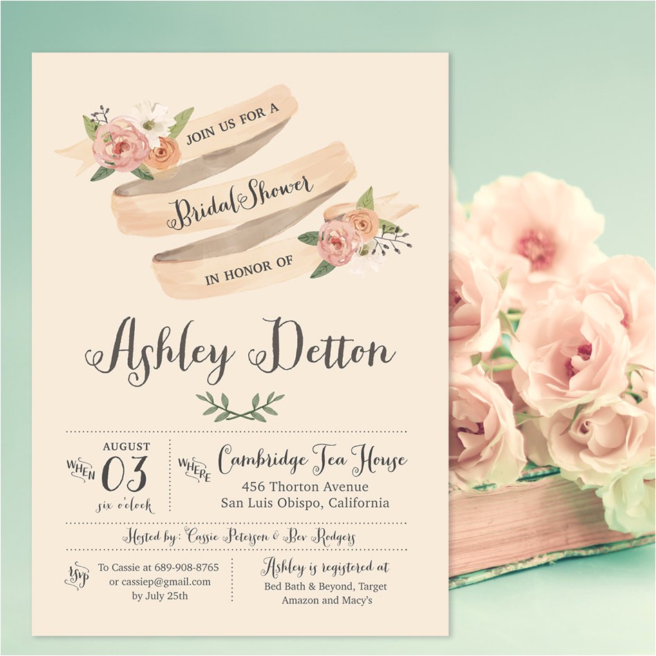 Bridal Shower Invitations Australia Bridal Shower Invitation Boho Bridal Shower Invite