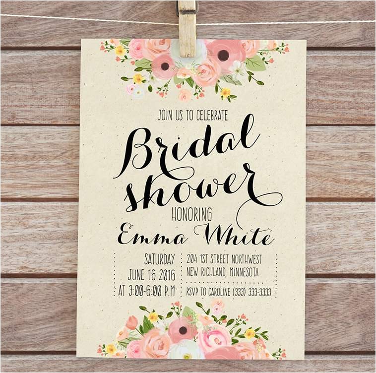 Bridal Shower Invitations Free Online Wedding Shower Invitation Templates
