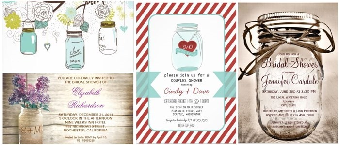 Bridal Shower Invitations Mason Jar theme Awesome Bridal Shower Invitations Mason Jar theme Ideas
