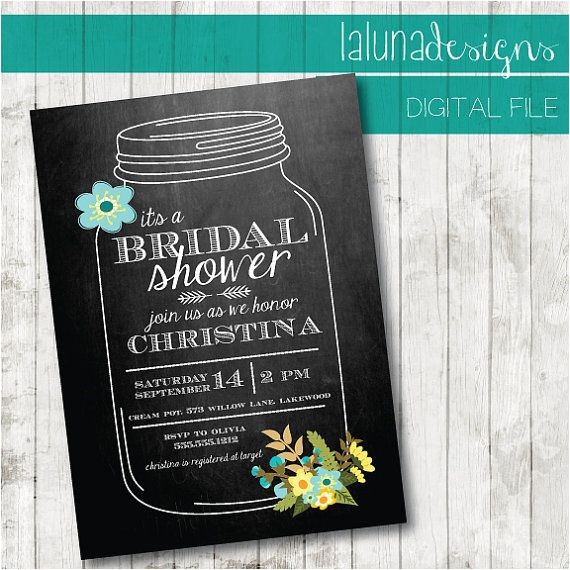 Bridal Shower Invitations Mason Jar theme Awesome Bridal Shower Invitations Mason Jar theme Ideas