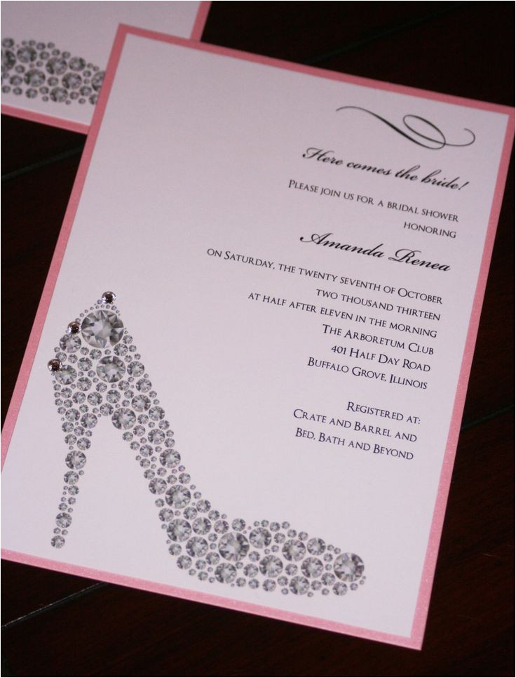 Bridal Shower Invitations Shoes 22 Best Images About Bling Shoe Bridal Shower theme On