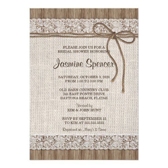 Bridal Shower Invitations Under $1 Rustic Burlap Bridal Shower Invitations