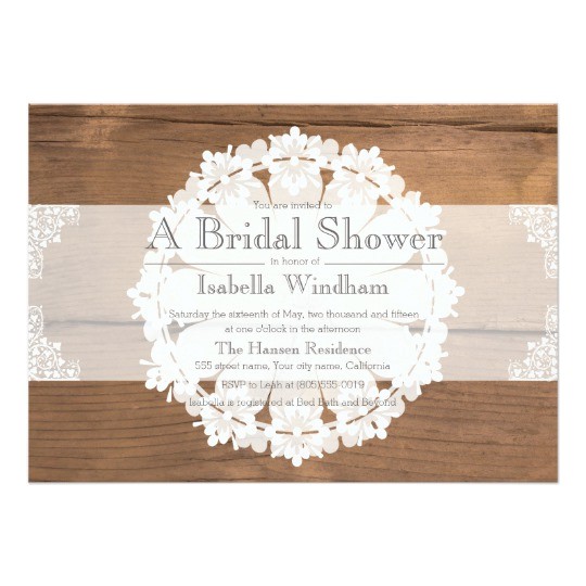 Bridal Shower Invitations Under $1 Rustic Lace Bridal Shower Invitation