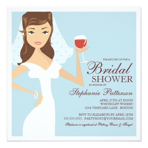 Bridal Shower Invitations Wine theme Wording Modern Bride Wine theme Bridal Shower Invitation