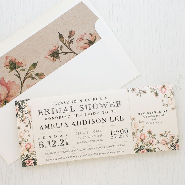 Bridal Shower Invitations with Matching Envelopes 25 Best Ideas About Shower Invitations On Pinterest