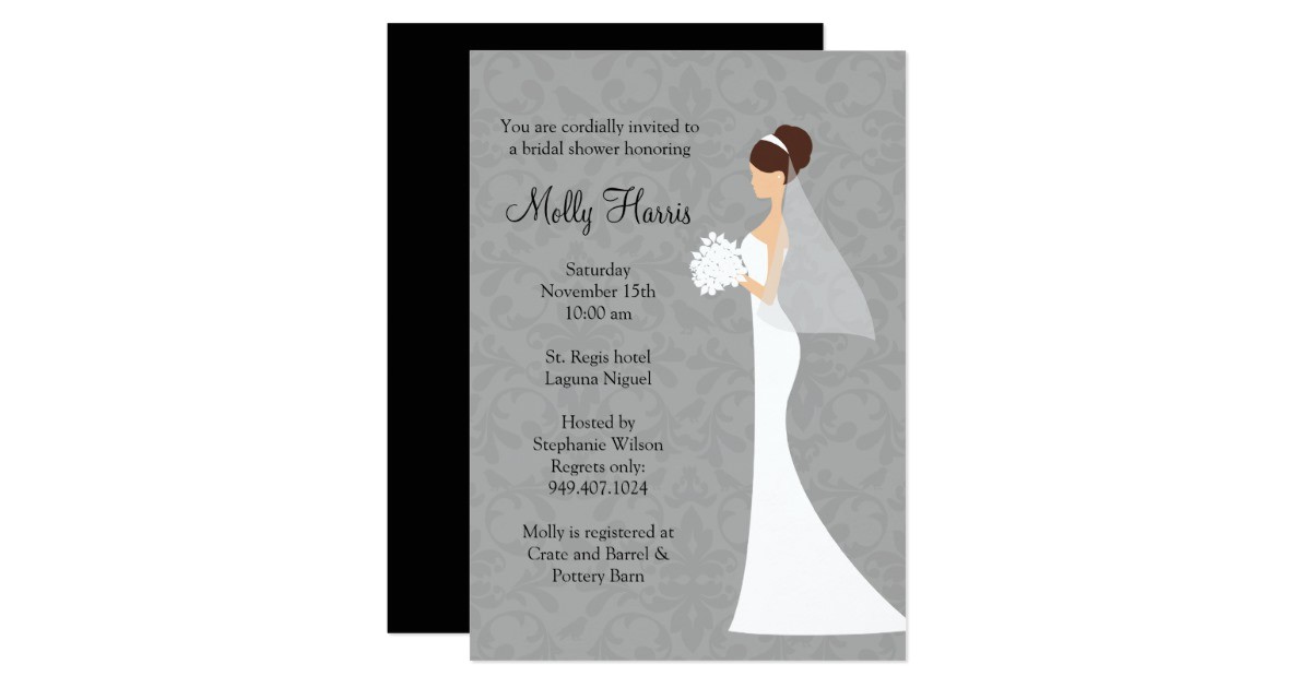 Bridal Shower Invitations with Matching Envelopes Bridal Shower Invitation with Matching Envelopes