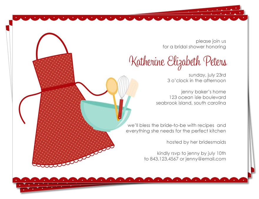 Bridal Shower Invitations with Recipe Cards Wording Bridal Shower Invitations Bridal Shower Invitations