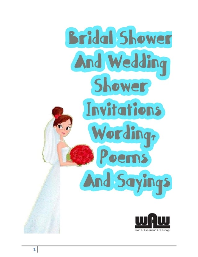 Bridal Shower Rhymes for Invitations Bridal Shower and Wedding Shower Invitations Wording