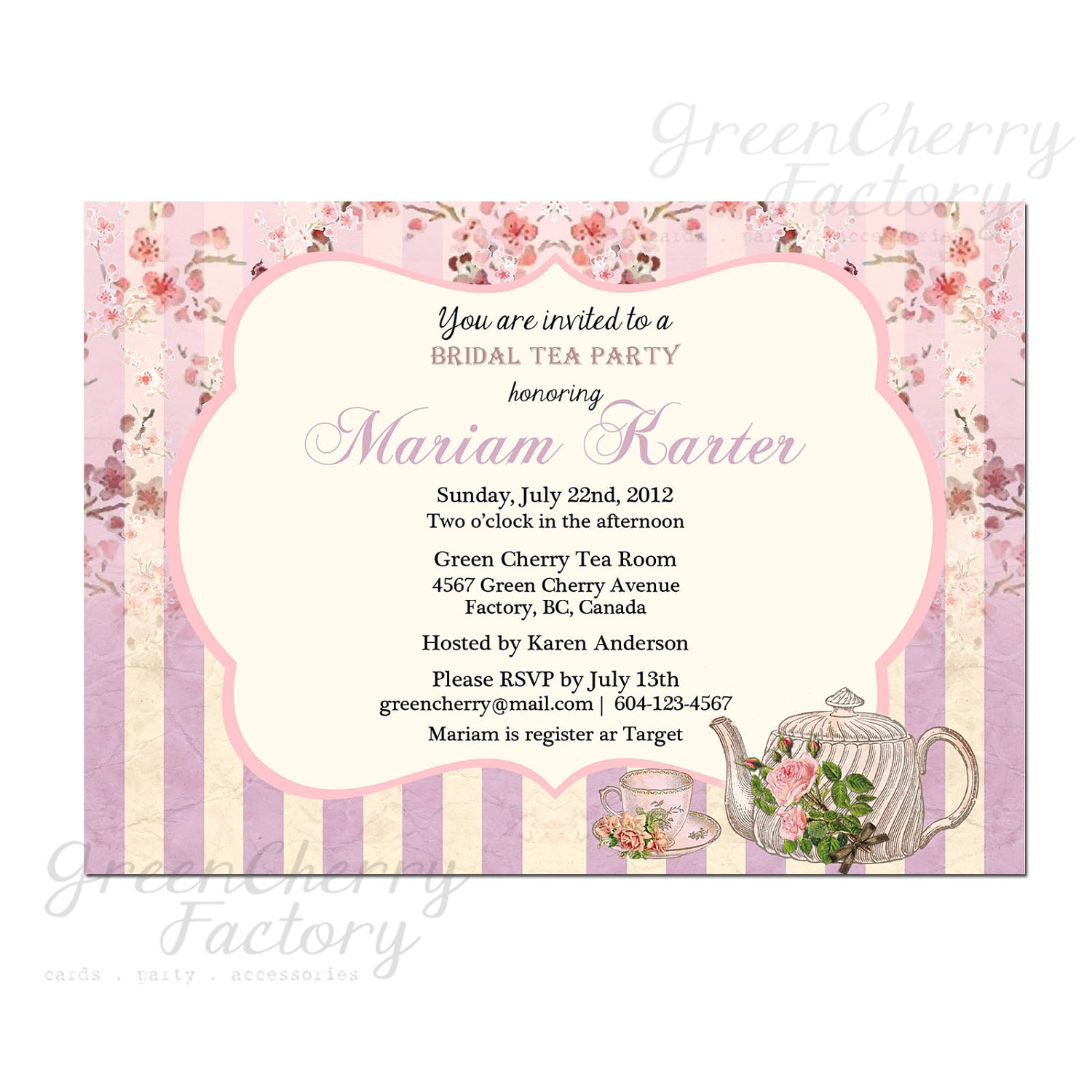Bridal Shower Tea Party Invitation Wording Bridal Shower Tea Party Invitation Wording Cimvitation