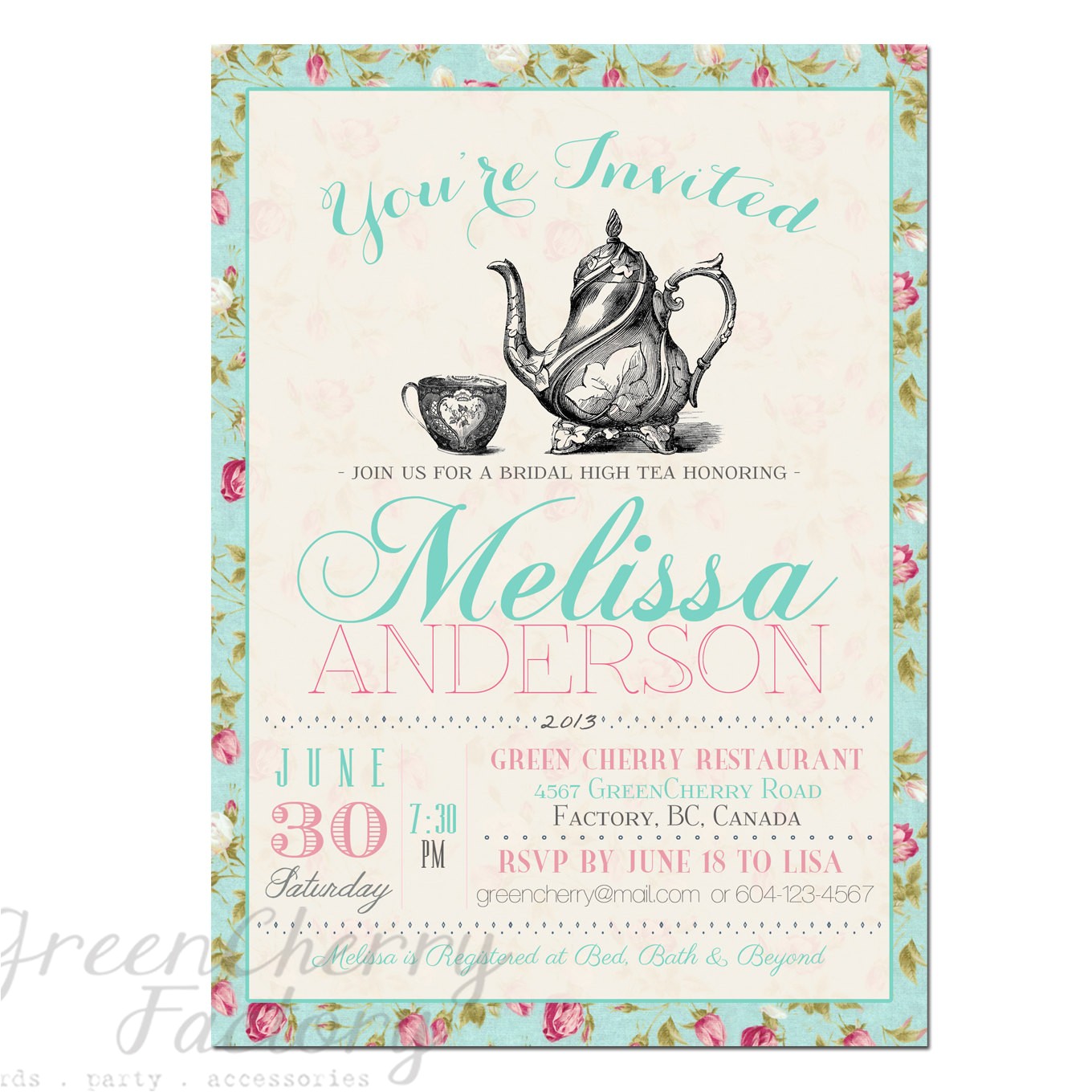 Bridal Shower Tea Party Invitation Wording Bridal Shower Tea Party Invitation Wording Cimvitation