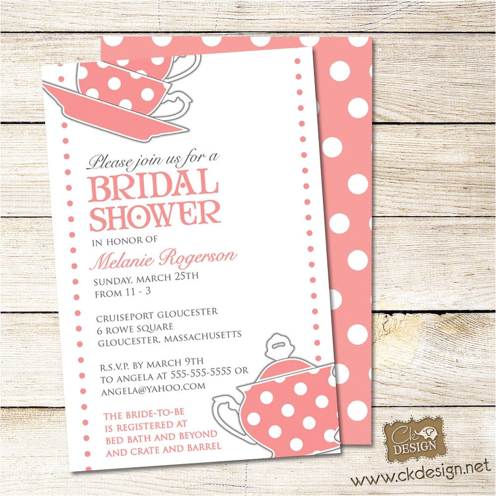 Bridal Shower Tea Party Invitation Wording Bridal Shower Tea Party Invitations Bridal Shower Tea