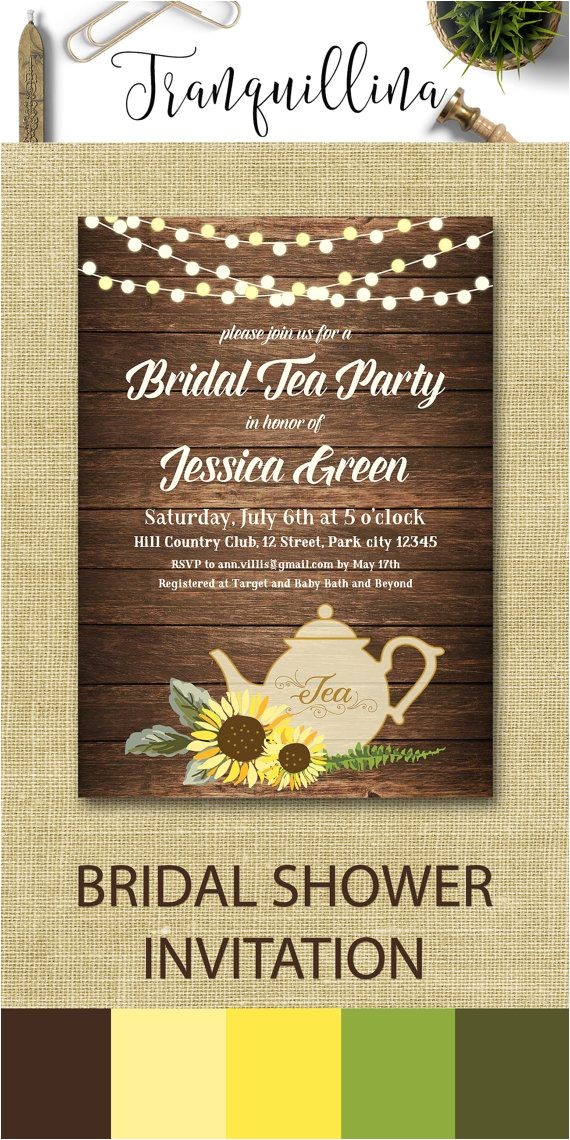 Bridal Shower Tea Party Invitations Etsy Best 25 Rustic Tea Party Ideas On Pinterest