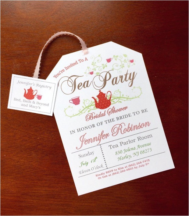 Bridal Shower Tea Party Invitations Templates 24 Tea Party Invitation Templates Printable Psd Ai