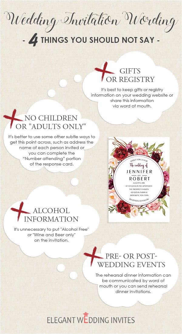 Bridal Shower Wording for Guests Not Invited to Wedding Wedding Invitation Wording – 4 Things You Should Not Say Bridal Shower Wording for Guests Not Invited to Wedding Wedding Invitation Wording – 4 Things You Should Not Say