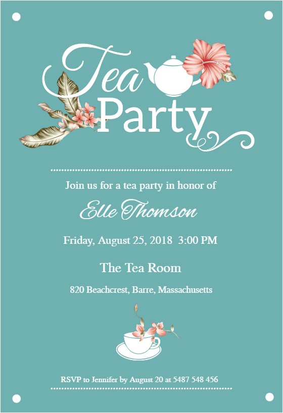 Bridal Tea Party Invitations Free Bridal Shower Tea Party Free Bridal Shower Invitation