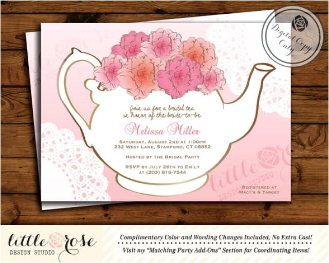 Bridal Tea Party Invitations Free Bridal Tea Party Invitation Bridal Shower Invite Baby