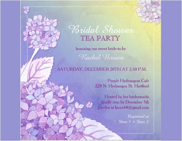 Bridal Tea Party Invitations Free Free Party Invitation