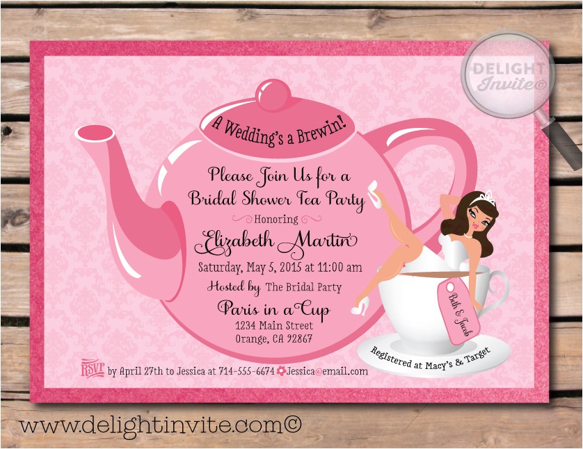 Bridal Tea Party Invitations Free Party Invitations Free Download Bridal Shower Tea Party