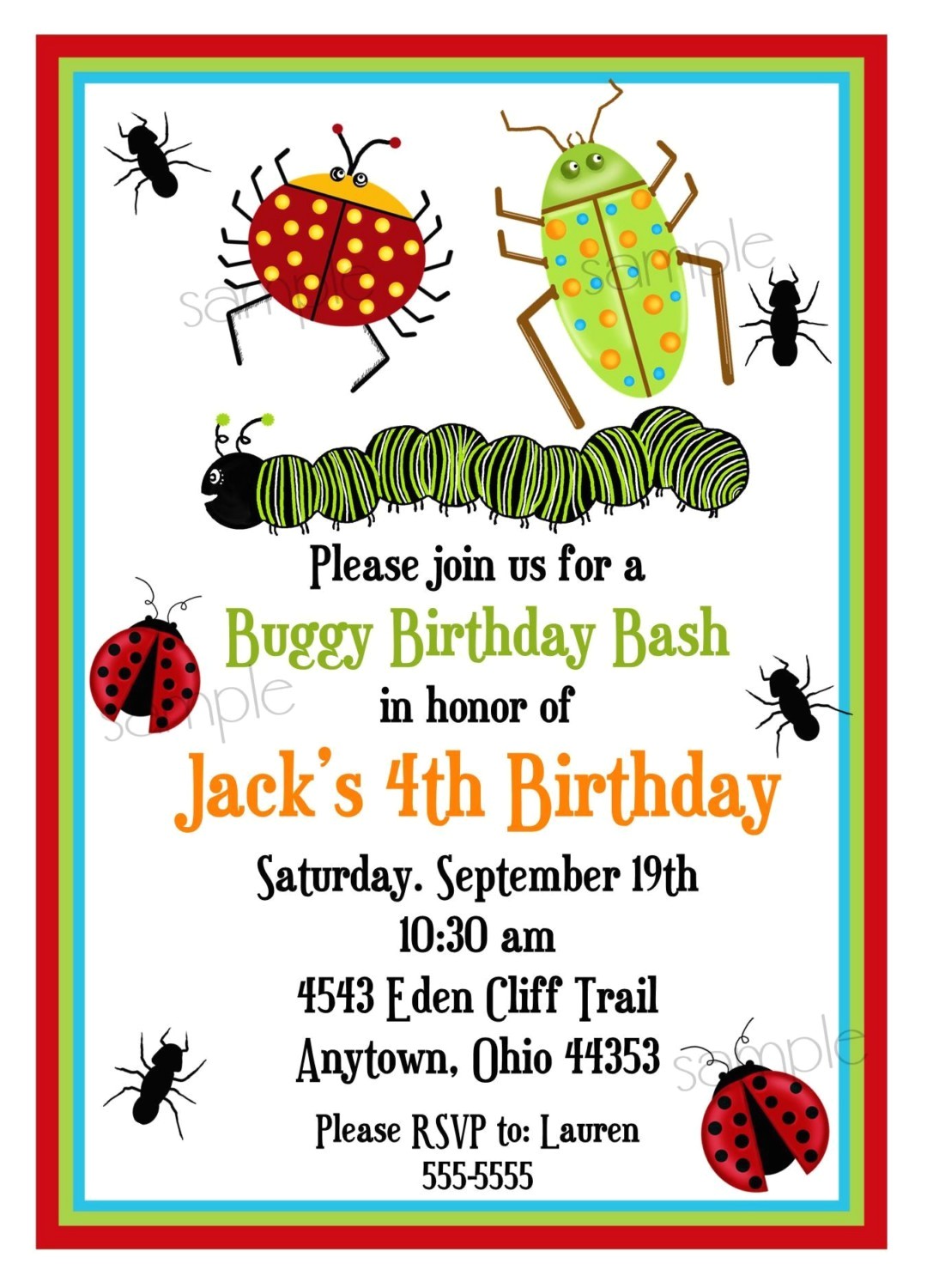 Bug Party Invitation Template Bug Birthday Party Invitations Mickey Mouse Invitations