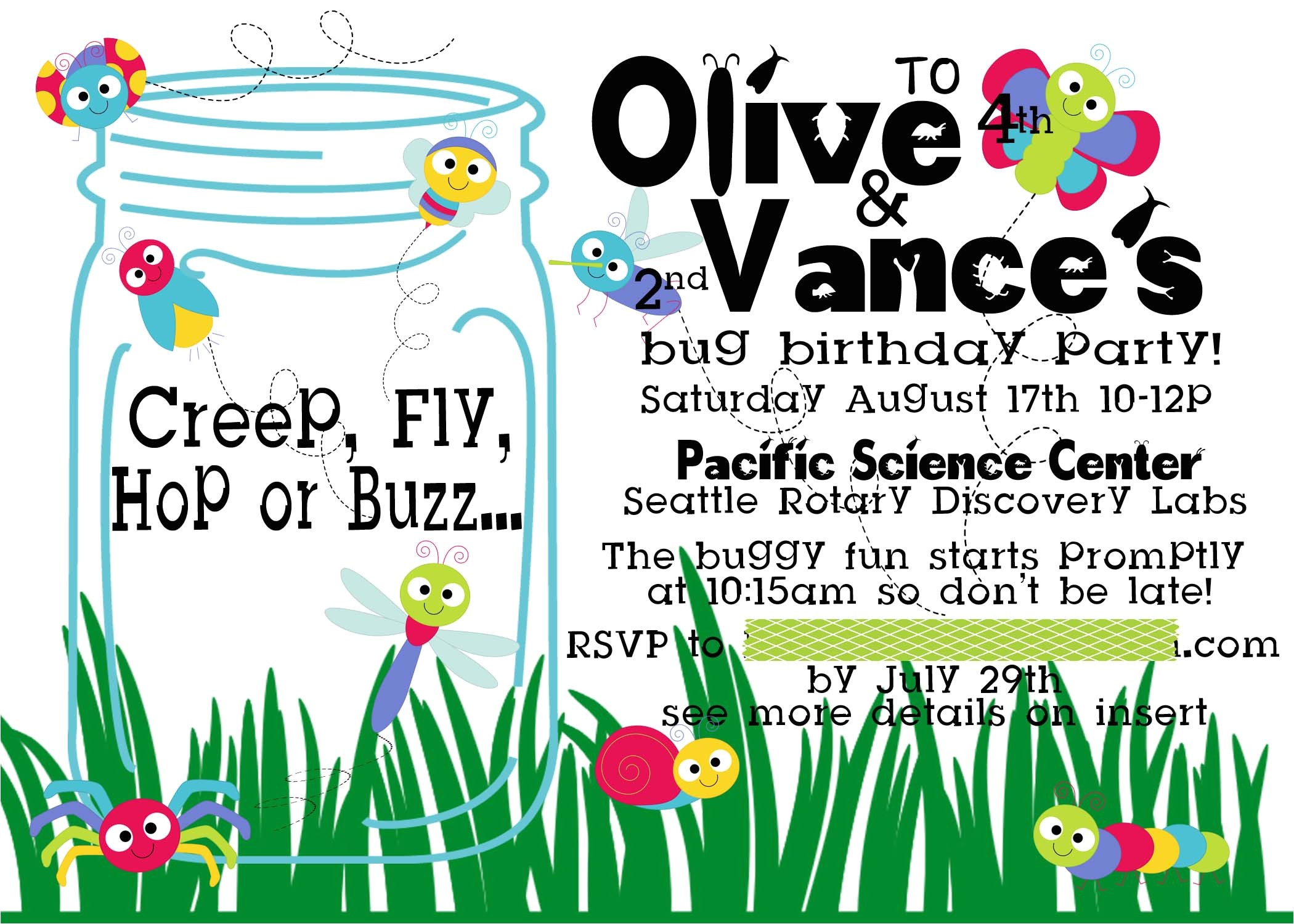 Bug Party Invitation Template Contemporary Bug Party Invitations Inspiration