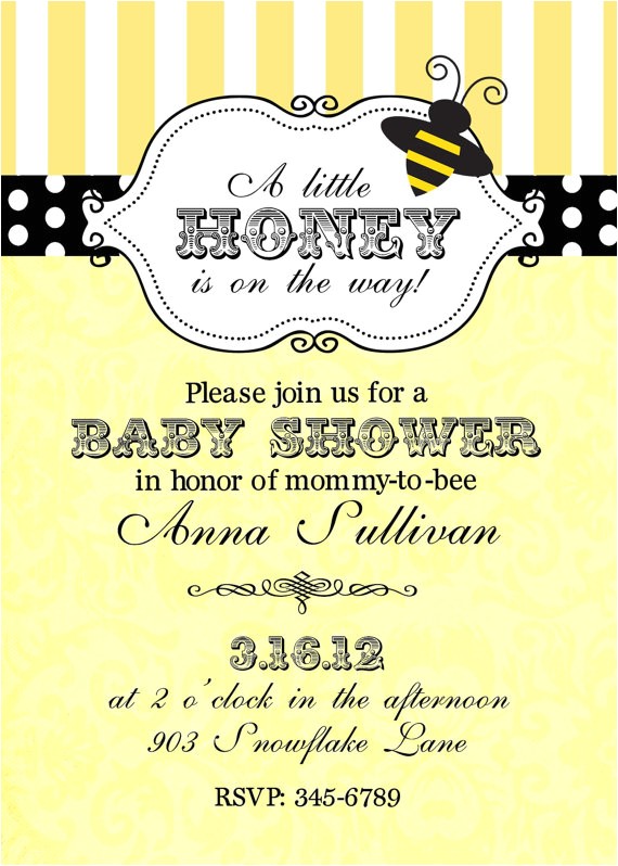 Bumble Bee Baby Shower Invites Bumble Bee Baby Shower Invitations Digital or Printable File Bumble Bee Baby Shower Invites Bumble Bee Baby Shower Invitations Digital or Printable File