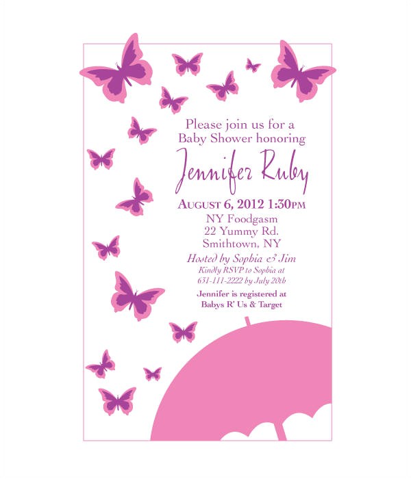Butterfly Baby Shower Invites butterfly Invitation Templates 10 Free Psd Vector Ai
