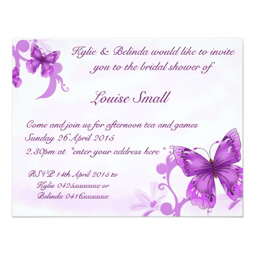 Butterfly Bridal Shower Invitations butterfly Bridal Shower Invitations