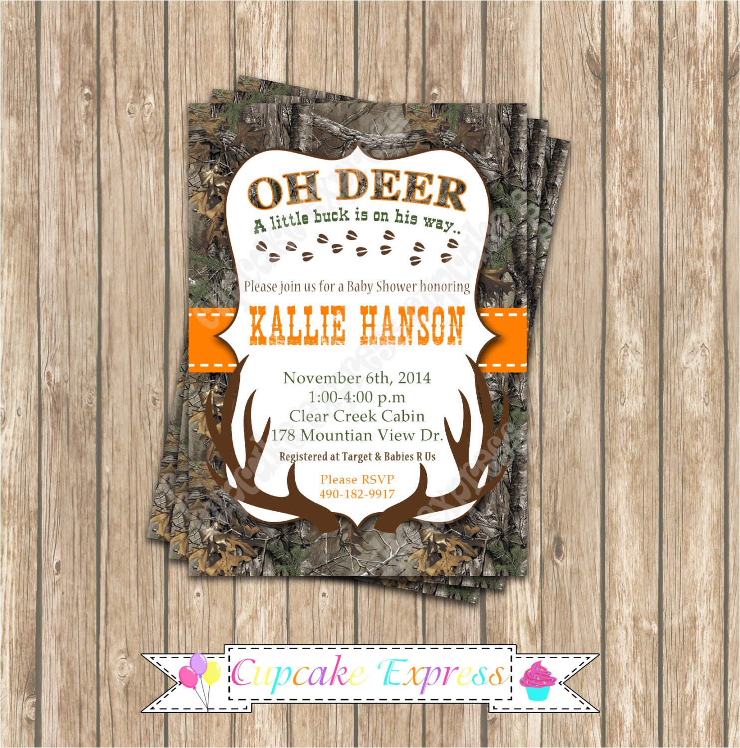 Camo Baby Shower Invites Camo Baby Shower Invitations