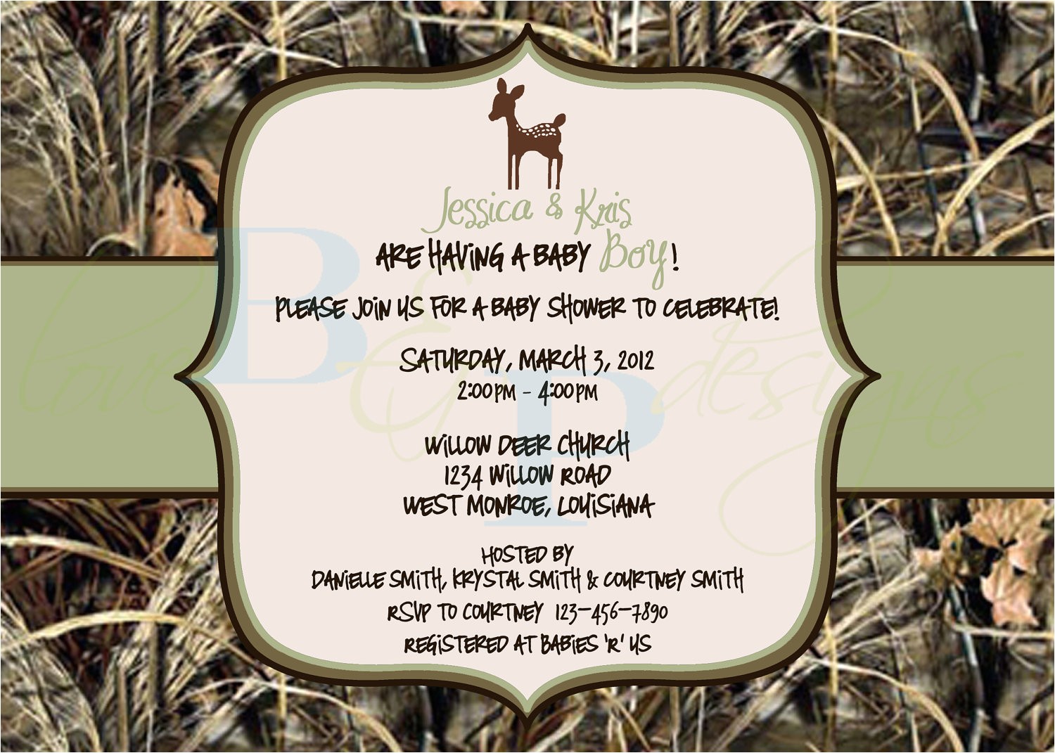 Camo Baby Shower Invites How to Throw Camouflage themed Baby Shower