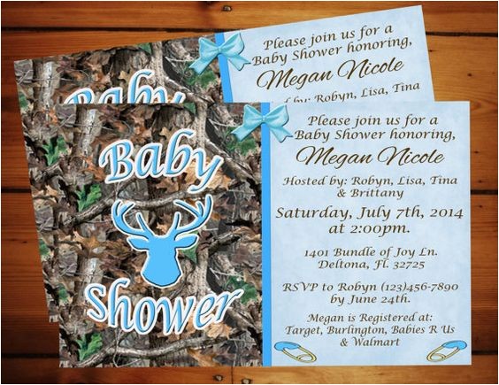 Camo Baby Shower Invites Little Boy Blue Camo Baby Shower Invitation