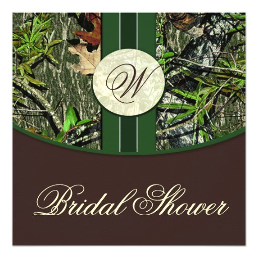 Camo Bridal Shower Invitations Brown Green Camo Wedding Bridal Shower Invitations