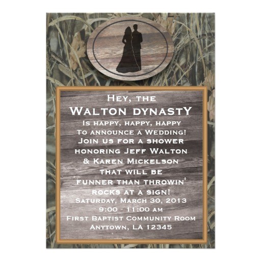 Camo Bridal Shower Invitations Camo Wedding Shower Invitation