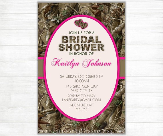 Camo Bridal Shower Invitations Items Similar to Camo Bridal Shower Invitation Hearts
