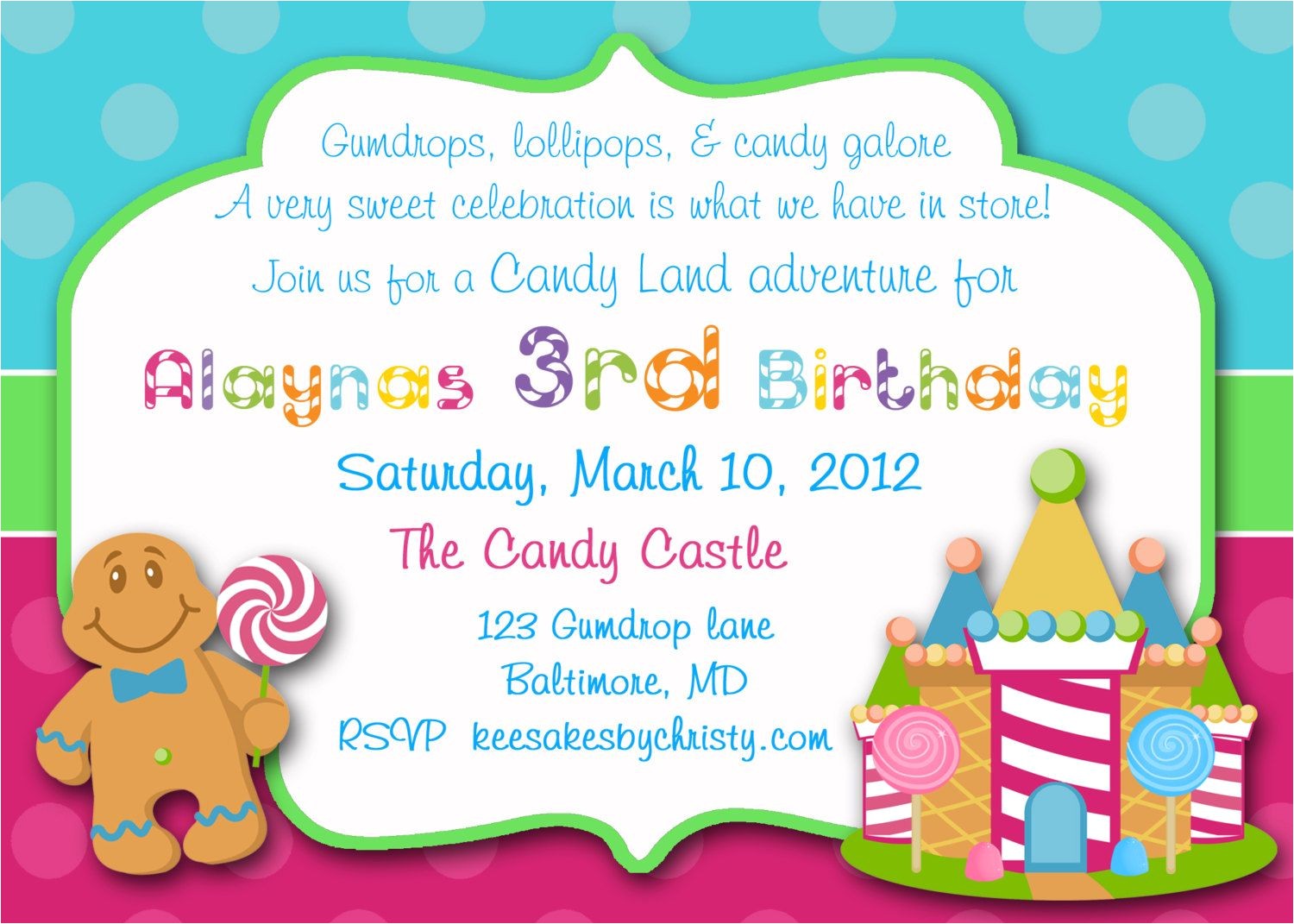 Candyland Birthday Invitation Wording Candyland Invitations Sweet Shop Invitations Sweet Shop