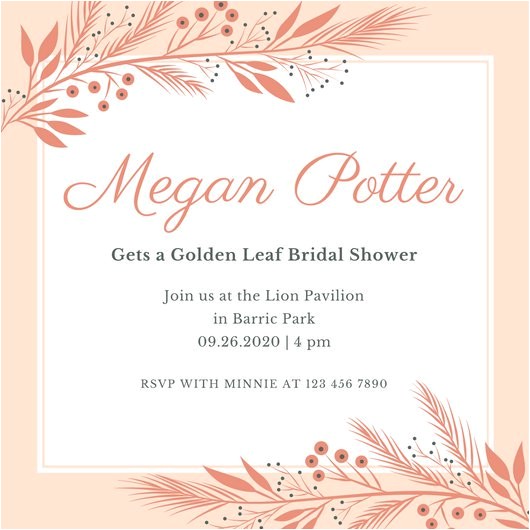 Canva Bridal Shower Invitations Customize 636 Bridal Shower Invitation Templates Online