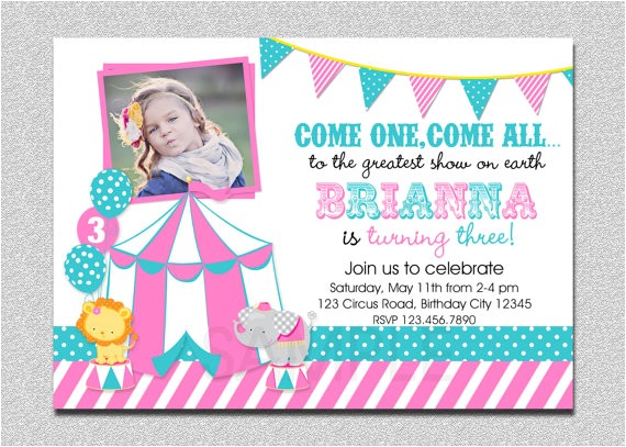 Carnival First Birthday Invitations Carnival Birthday Invitation 1st Birthday Carnival Birthday