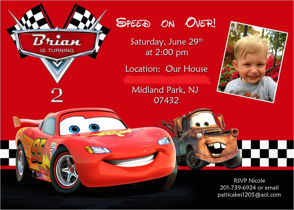 Cars Birthday Party Invitation Templates Free Disney Cars Birthday Invitations Disney Cars Birthday