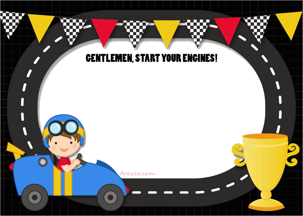 Cars Birthday Party Invitation Templates Free Free Printable Race Car Birthday Party Invitations
