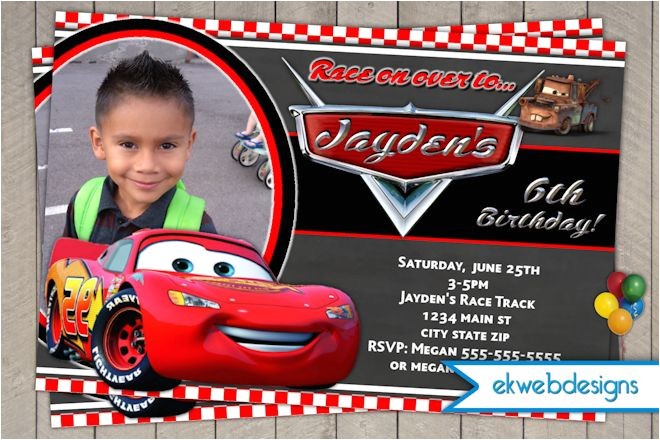 Cars themed Birthday Invitation Card Disney Cars Birthday Invitation Lightening Mcqueen Cars themed Birthday Invitation Card Disney Cars Birthday Invitation Lightening Mcqueen