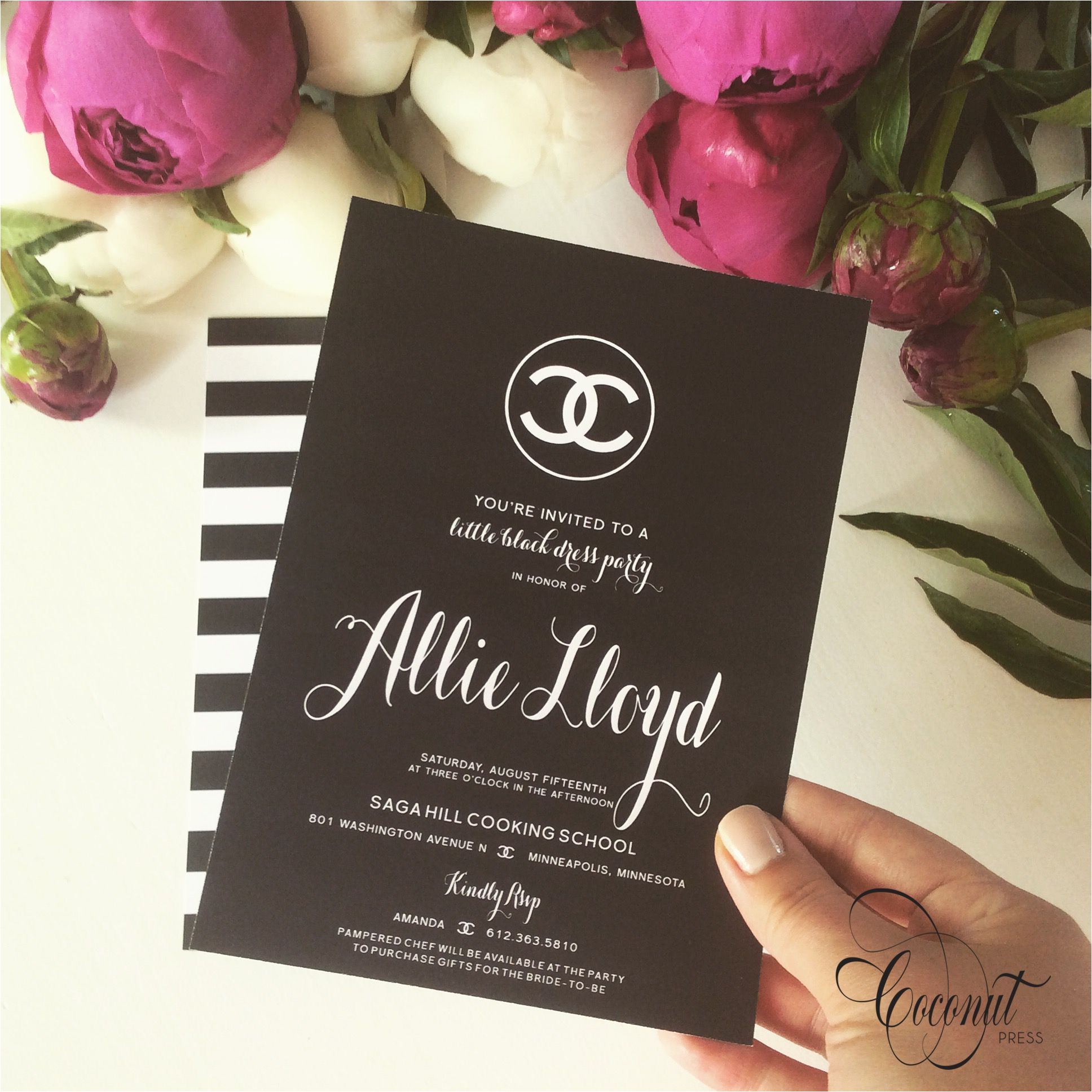 Chanel Inspired Bridal Shower Invitations Chanel Inspired Bridal Shower Invitations Black and Chanel Inspired Bridal Shower Invitations Chanel Inspired Bridal Shower Invitations Black and