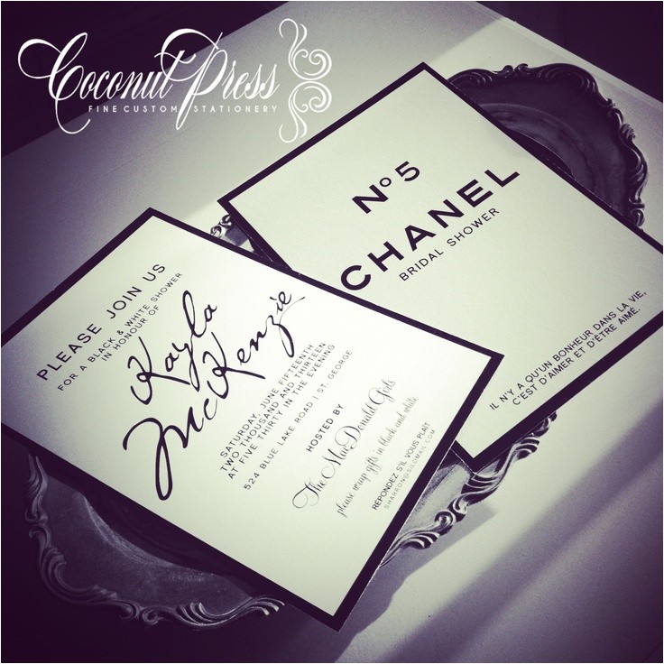 Chanel Inspired Bridal Shower Invitations Coco Chanel Inspired Black & White Shower Invitations Chanel Inspired Bridal Shower Invitations Coco Chanel Inspired Black & White Shower Invitations