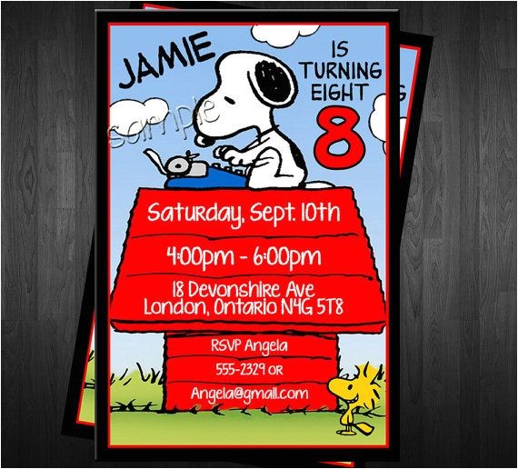 Charlie Brown 1st Birthday Invitations Invitation Mason S 1st Birthday Snoopy