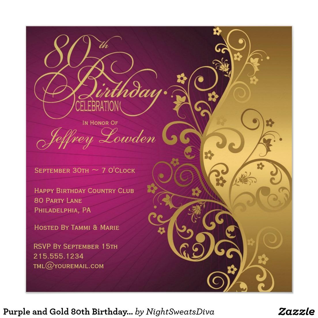 Cheap 80th Birthday Invitations 15 Sample 80th Birthday Invitations Templates Ideas