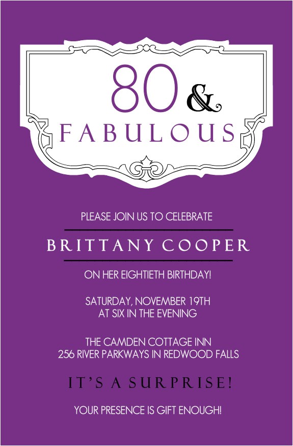 Cheap 80th Birthday Invitations 2 Exceptional Free Printable 80th Birthday Invitations