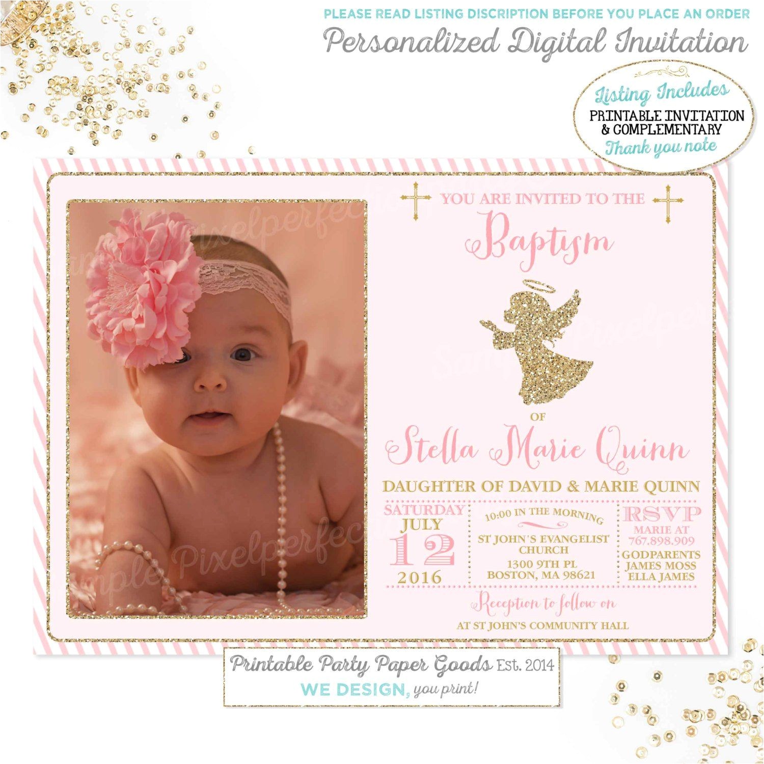 Cheap Baptism Invites Baptism Invitations Cheap Baptism Invitations