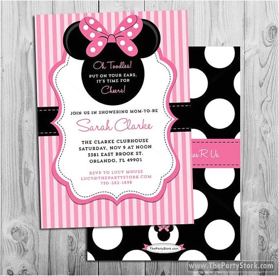Cheap Minnie Mouse Baby Shower Invitations Nice Decoration Baby Minnie Mouse Shower Invitations