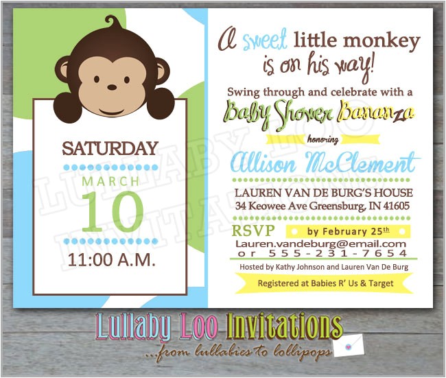 Cheap Monkey Baby Shower Invitations Baby Shower Invitations Best Monkey Baby Shower