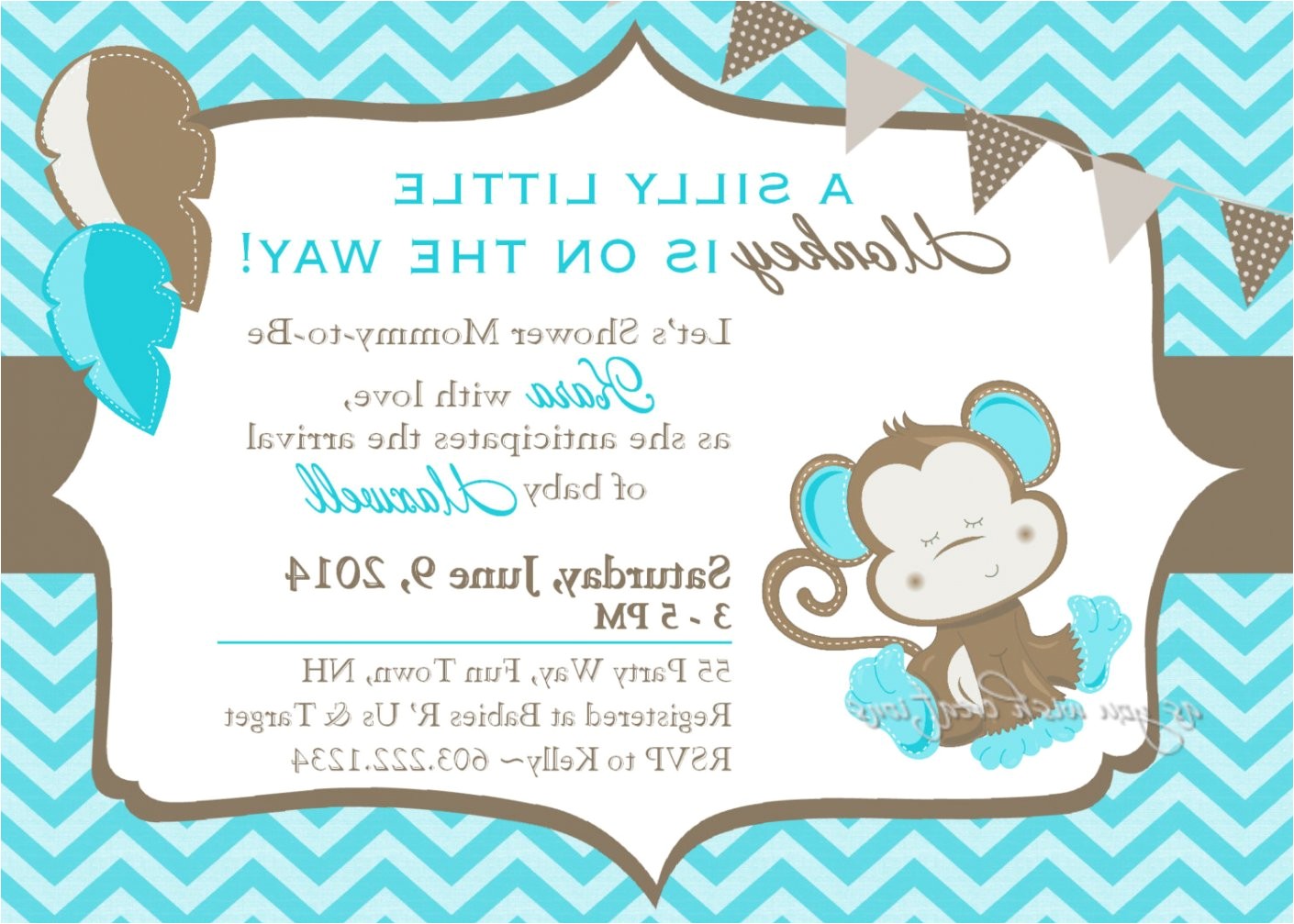Cheap Monkey Baby Shower Invitations Cheap Baby Shower Invitations for Boys 1 Monkey Baby